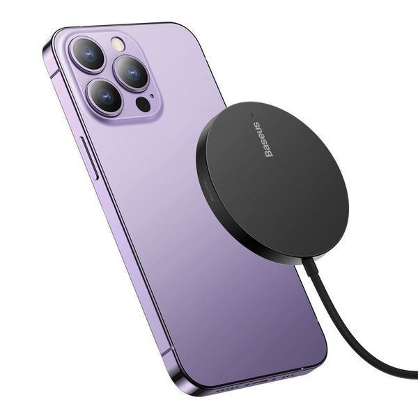 Бездротовий ЗП Baseus Simple Mini3 Magnetic Wireless Charger 15W purple 000012168 фото