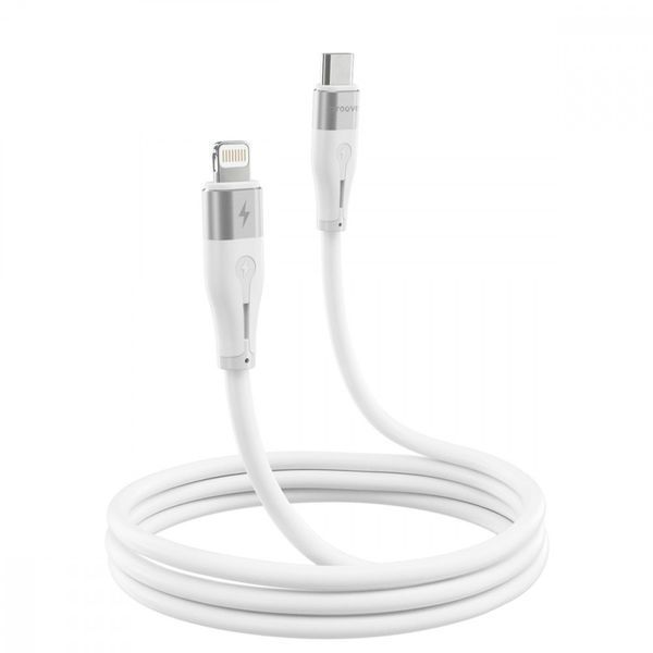Кабель Proove Soft Silicone Type-C to Lightning 27W (1m) white 000012082 фото