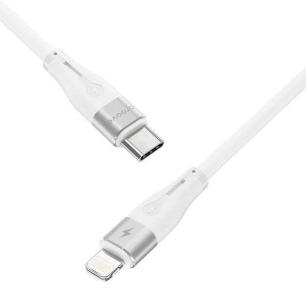 Кабель Proove Soft Silicone Type-C to Lightning 27W (1m) white 000012082 фото