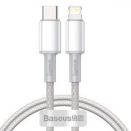 Кабель Baseus High Density Braided Type-C to Lightning PD 20W (2m) white 000011937 фото