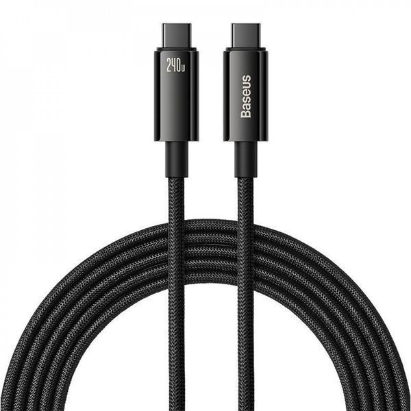 Кабель Baseus Tungsten Gold Fast Charging Type-C to Type-C 240W (3m) black 000011982 фото