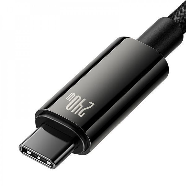 Кабель Baseus Tungsten Gold Fast Charging Type-C to Type-C 240W (3m) black 000011982 фото