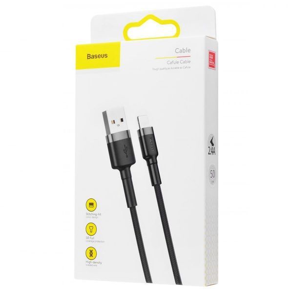 Кабель Baseus Cafule Lightning 2.4A (0.5m) red 000011853 фото