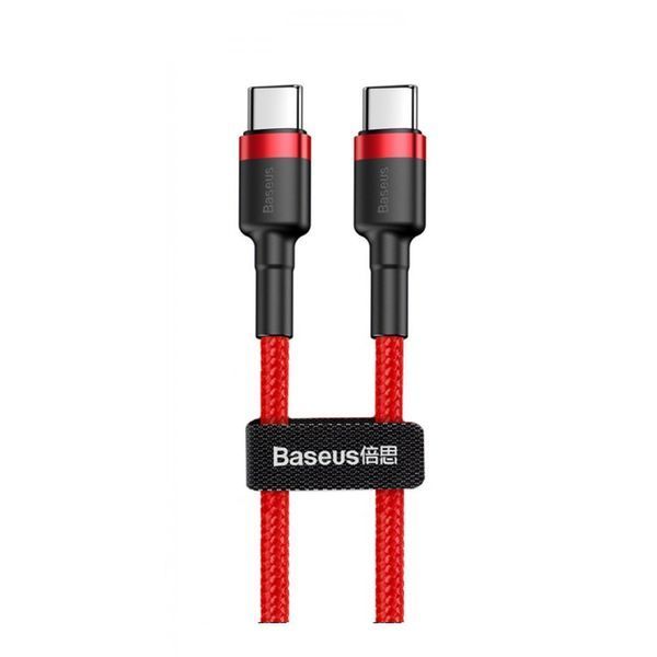 Кабель Baseus Cafule Type-C to Type-C PD 2.0 60W (2m) red 000011887 фото