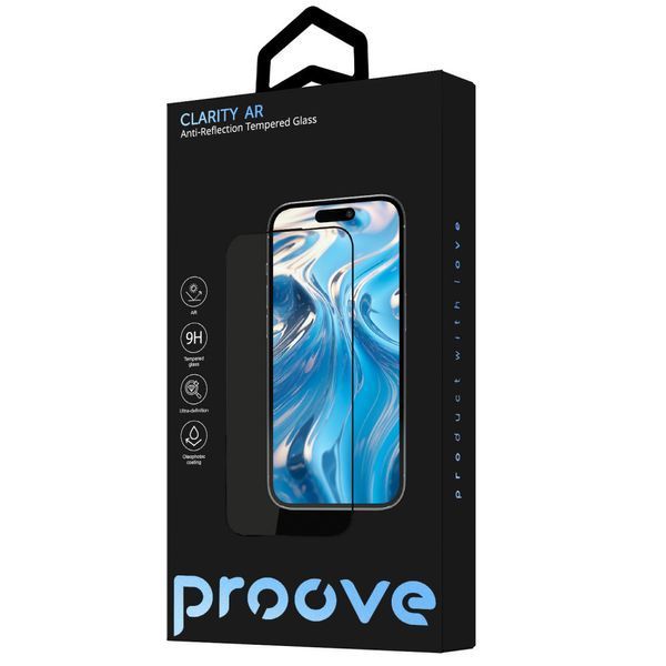 Захисне скло Proove Clarity AR iPhone 16 Pro/17 black 000012617 фото