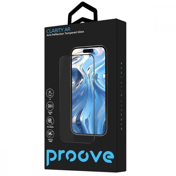Захисне скло Proove Clarity AR iPhone 16 Pro/17 black 000012617 фото