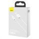 Кабель Baseus Superior Series Fast Charging Lightning 2.4A (0,25m) white 000011964 фото 1