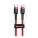 Кабель Baseus Cafule Type-C to Type-C PD 2.0 60W (2m) red 000011887 фото 3