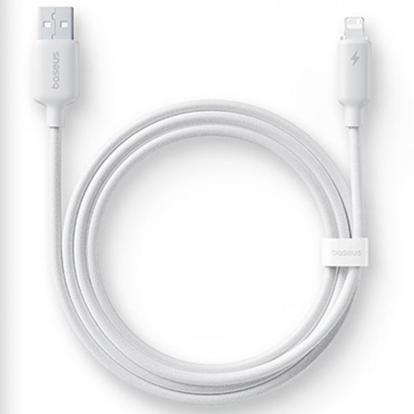 Кабель Baseus Foamed Silicone Fast Charging Lightning 2.4A (1m) white 000016494 фото