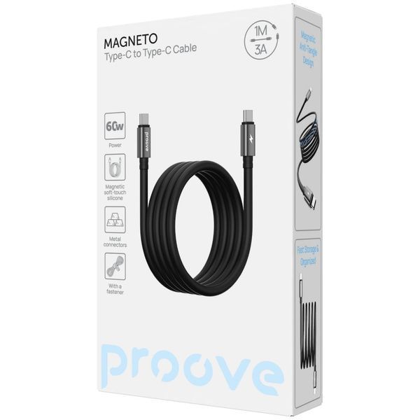 Кабель Proove Magneto Type-C to Type-C 60W (1m) white 000012036 фото