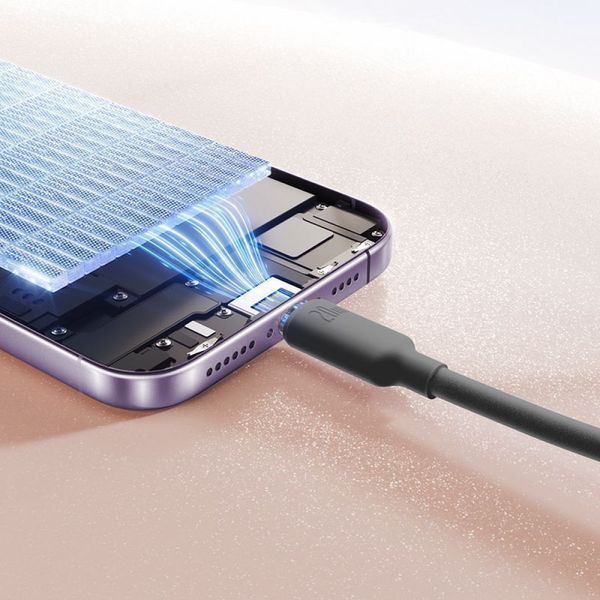 Кабель Baseus Foamed Silicone Fast Charging Lightning 2.4A (1m) white 000016494 фото