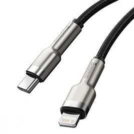 Кабель Baseus Cafule Metal Type-C to Lightning PD 20W (2m) black 000011878 фото