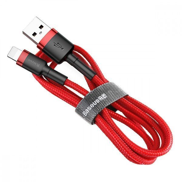 Кабель Baseus Cafule Lightning 2.4A (0.5m) gray/black 000011854 фото