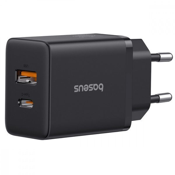 МЗП Baseus Cube Fast Charger 30W (Type-C + USB) white 000012182 фото
