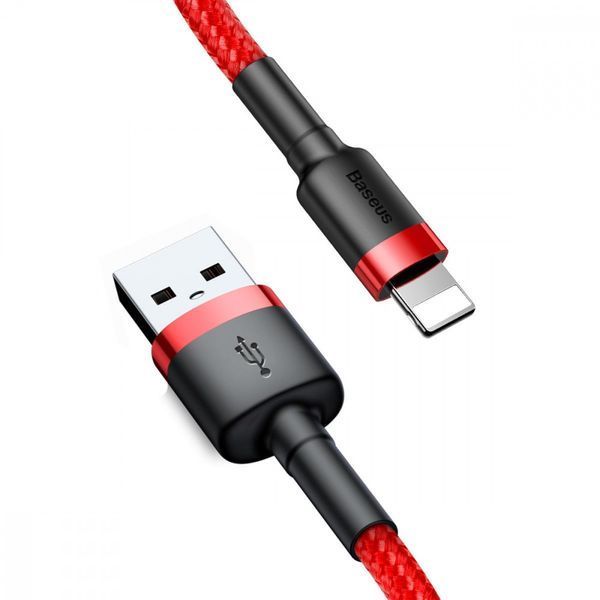 Кабель Baseus Cafule Lightning 2.4A (0.5m) gray/black 000011854 фото