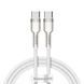 Кабель Baseus Cafule Metal Type-C to Type-C 100W (1m) white 000011880 фото 2