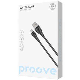 Кабель Proove Soft Silicone USB to Type-C 3A (2m) black 000012094 фото