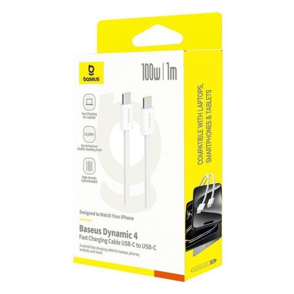 Кабель Baseus Dynamic 4 Fast Charging Type-C to Type-C 100W (1m) black 000016348 фото