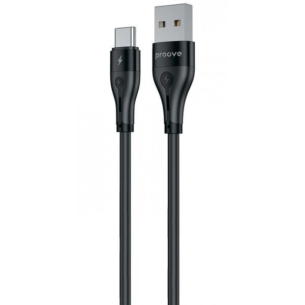 Кабель Proove Soft Silicone USB to Type-C 3A (2m) black 000012094 фото