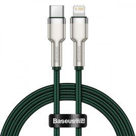 Кабель Baseus Cafule Metal Type-C to Lightning PD 20W (1m) green 000011877 фото