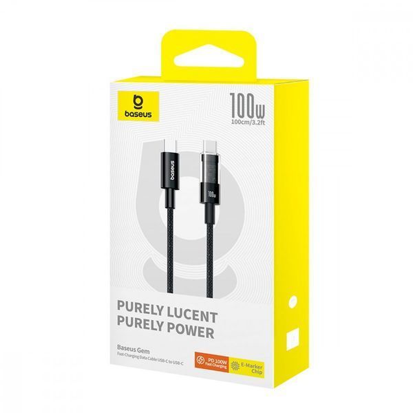 Кабель Baseus Gem Fast-Charging Data Cable Type-C to Type-C 100W 1m blue 000016360 фото