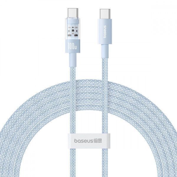 Кабель Baseus Gem Fast-Charging Data Cable Type-C to Type-C 100W 1m blue 000016360 фото
