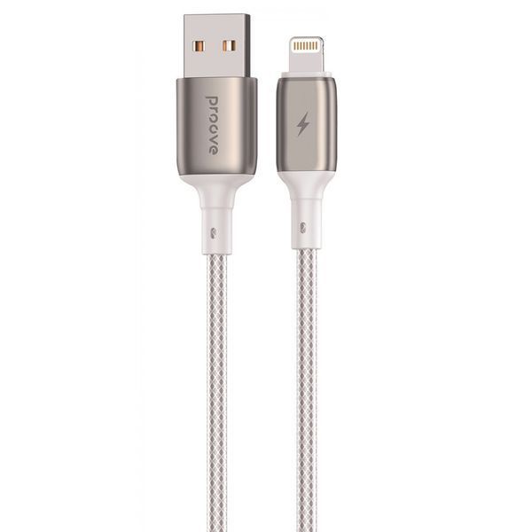 Кабель Proove Dense Metal USB to Lightning 2.4A (2m) white 000011998 фото