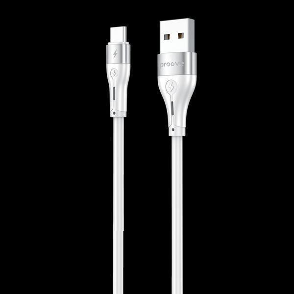 Кабель Proove Soft Silicone USB to Type-C 3A (2m) white 000012095 фото