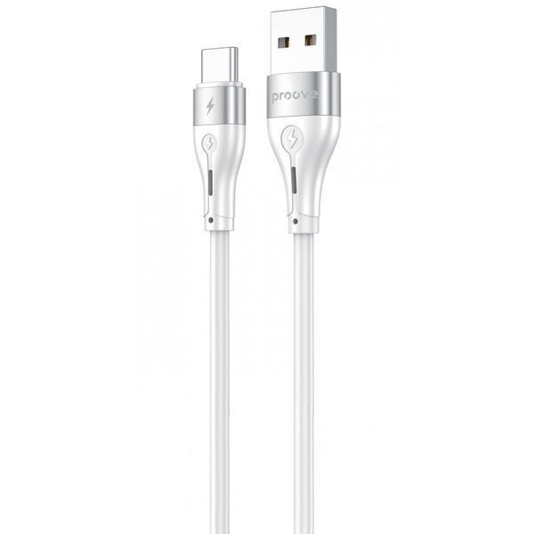 Кабель Proove Soft Silicone USB to Type-C 3A (2m) white 000012095 фото