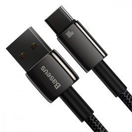 Кабель Baseus Tungsten Gold Fast Charging USB to Type-C 100W (2m) black 000011983 фото
